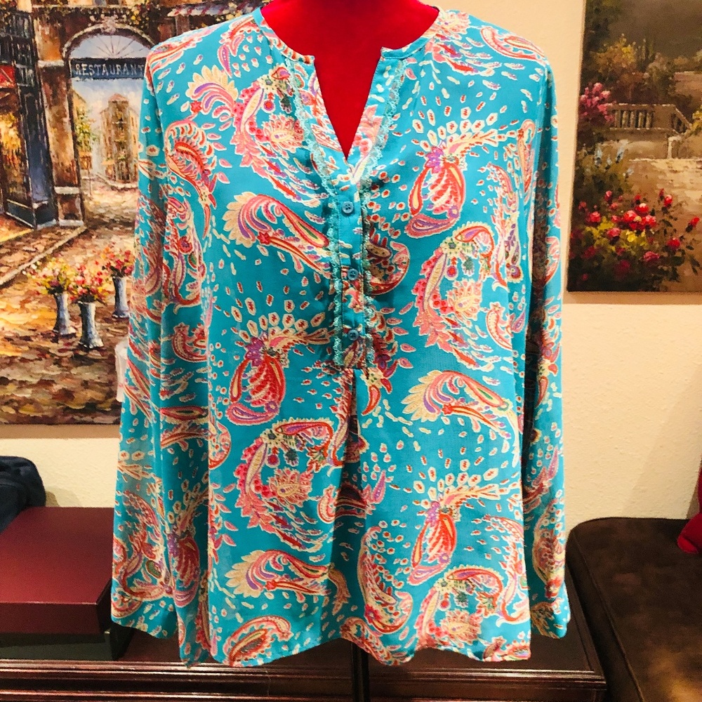 ModCloth Plus Size paisley blouse